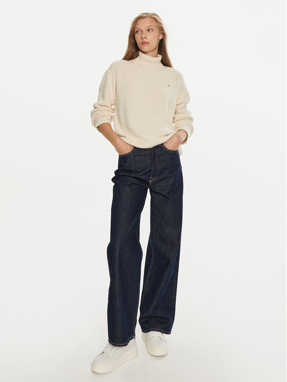 Tommy Hilfiger Tommy Hilfiger Rolák WW0WW43094 Écru Regular Fit