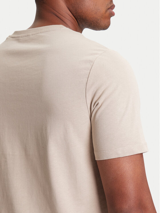 Guess Guess T-Shirt M4YI0A KCCM1 Beżowy Regular Fit