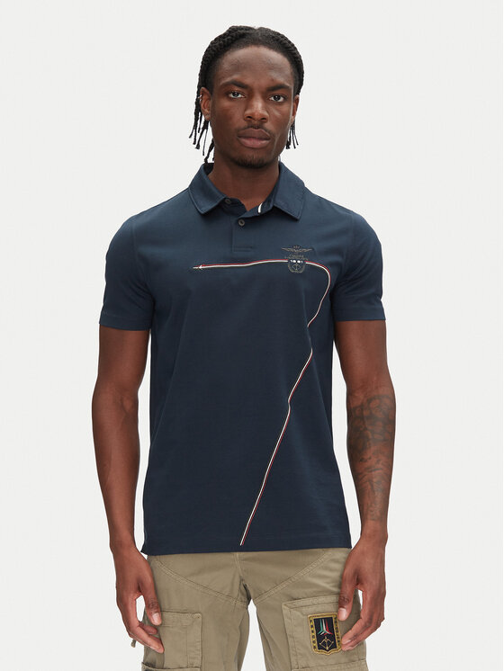 Férfi Pólóing Aeronautica Militare, Méret: 3XL, Sötétkék, 251PO1862J682