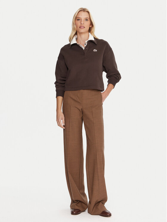 Lacoste Lacoste Pulóver SF5275 Barna Relaxed Fit