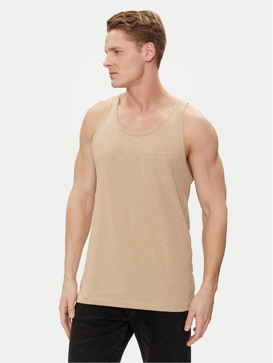 Jack&Jones Tank top Tampa Slub 12252180 Béžová Standard Fit