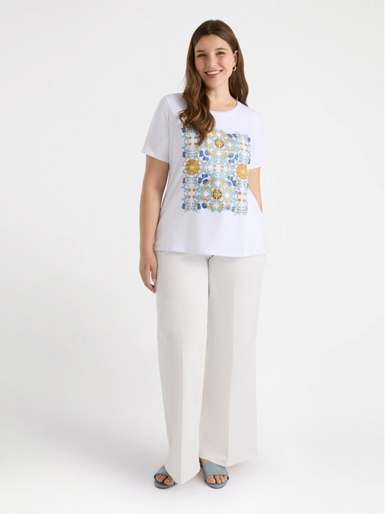 Fiorella Rubino Fiorella Rubino T-shirt G00XL008791N011 Bianco Regular Fit