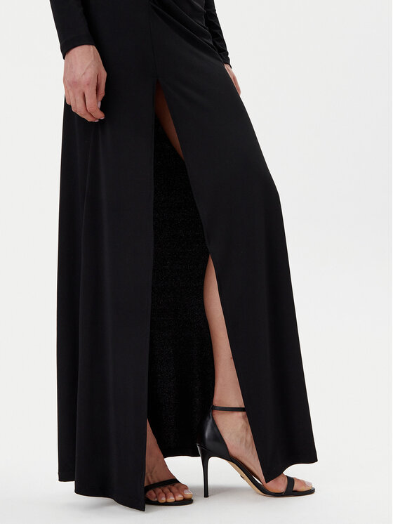 Eleh Eleh Večerní šaty ESS250129 Černá Regular Fit