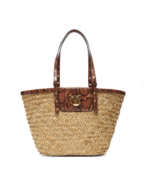 Geantă PINKO Love Summer Basket PE 25 PLTT 103324 A2GO Bej