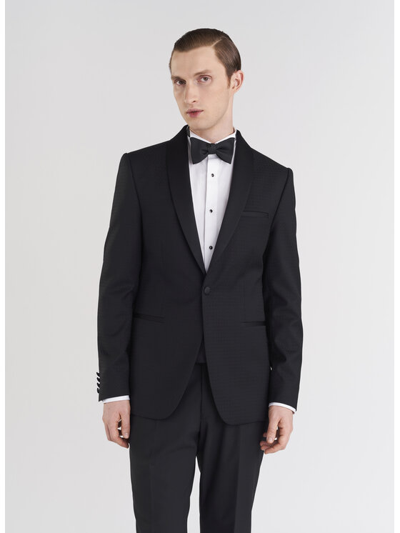 Pako Lorente Pako Lorente Marynarka P24SP-3S-008 Czarny Slim Fit