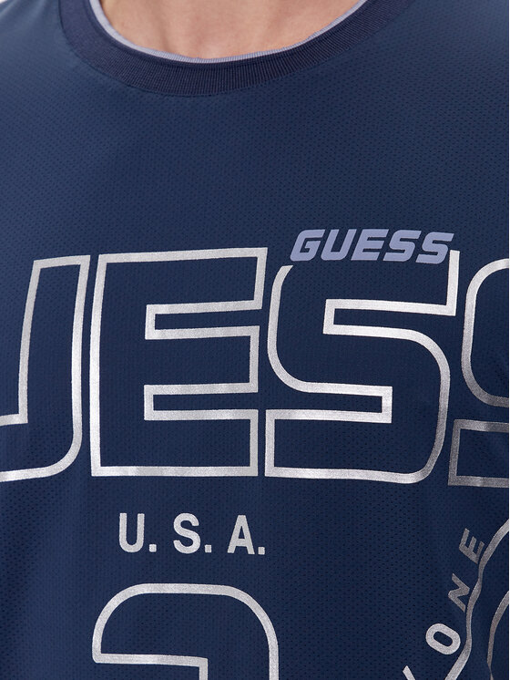 Guess Guess T-Shirt Lugh Z4RI07 KC220 Dunkelblau Slim Fit