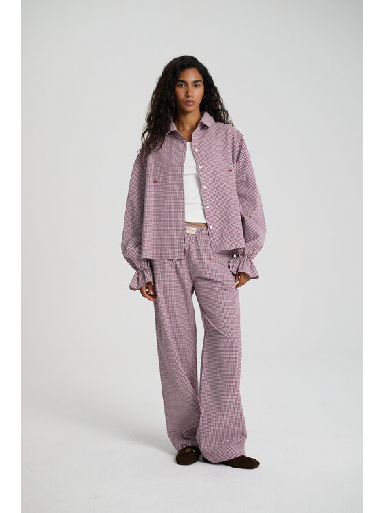 Le Songe Le Songe Spodnie materiałowe CHERRY LADY Fioletowy Basic Fit
