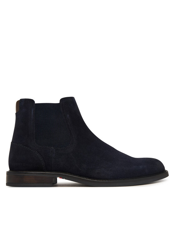 Tommy Hilfiger Tommy Hilfiger Bokacsizma Corporate Dressy Suede Chelsea FM0FM05953 Sötétkék