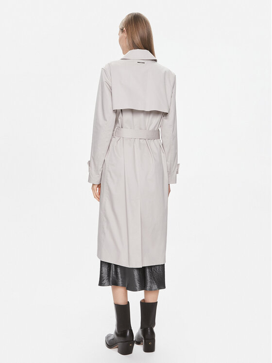 Calvin Klein Calvin Klein Tenchcoat Essential K20K206320 Grau Regular Fit