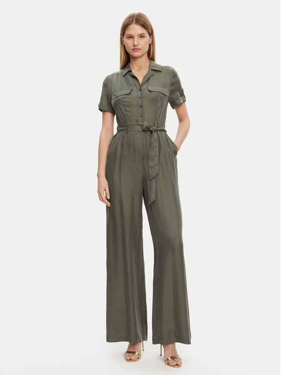 Guess Guess Salopetă W5GD97 WH6E0 Kaki Regular Fit