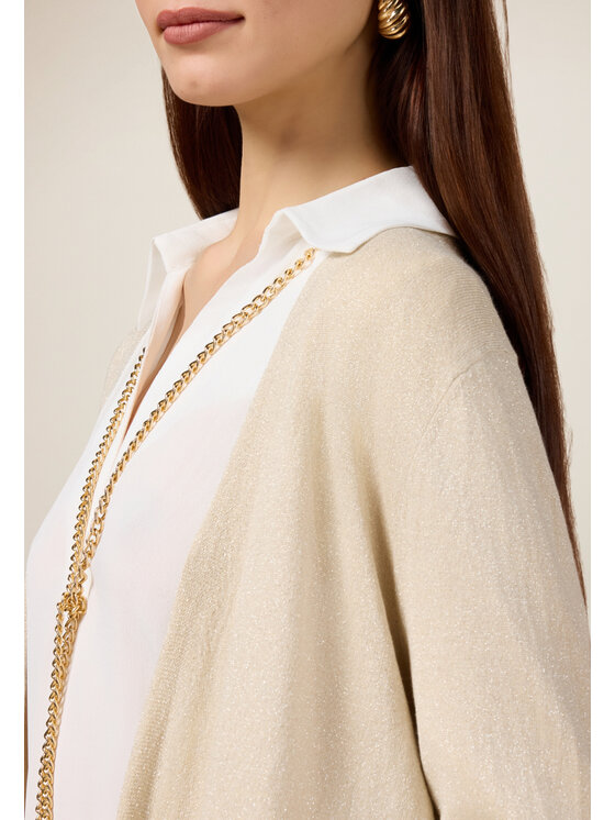 Oltre Oltre Cardigan M295J005030N012 Écru Regular Fit