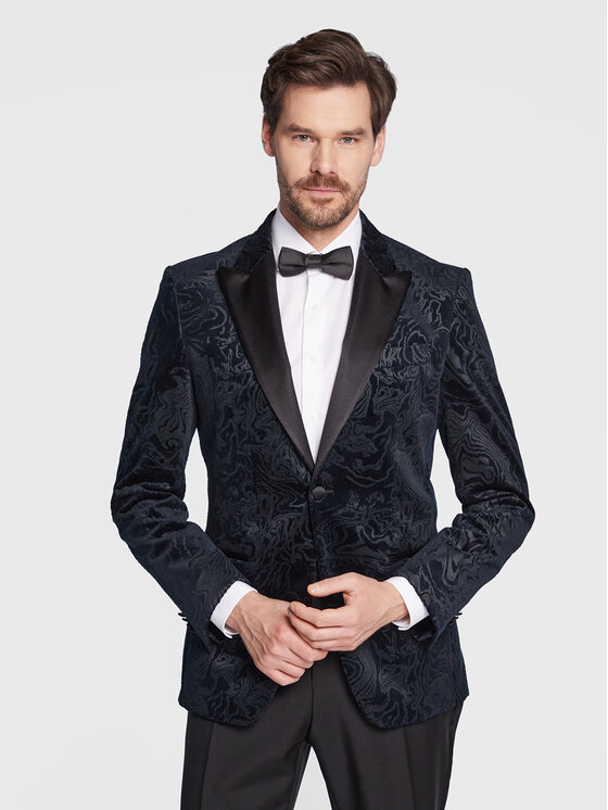 Boss Сако H-Hutson-Tux-231 50485695 Тъмносин Slim Fit