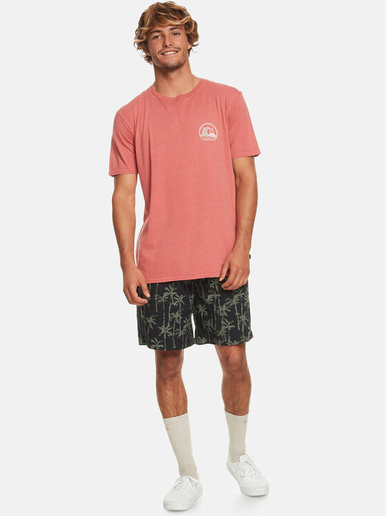 Quiksilver Quiksilver Tričko Cleancircle Tees EQYZT07491 Červená Regular Fit