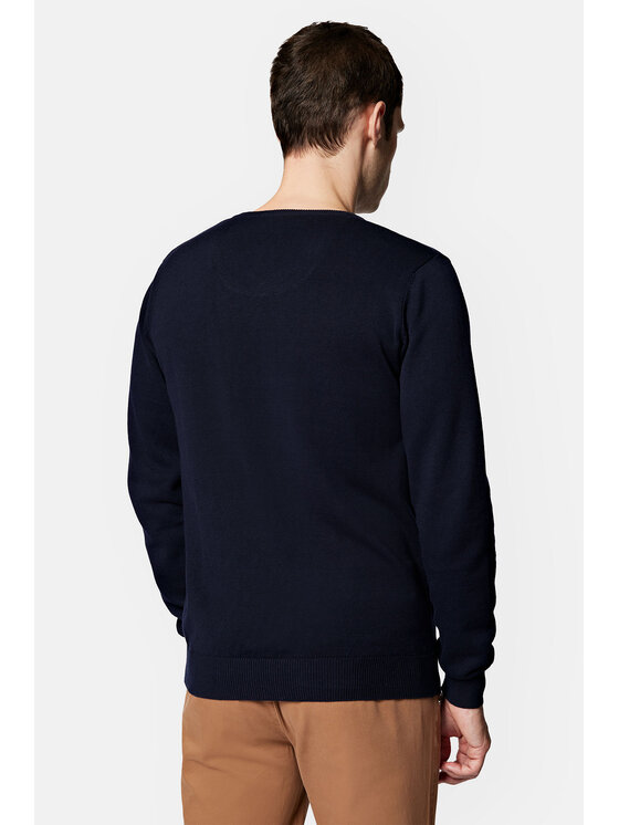 Lancerto Lancerto Sweter Anthony SW073223000043 Granatowy Regular Fit