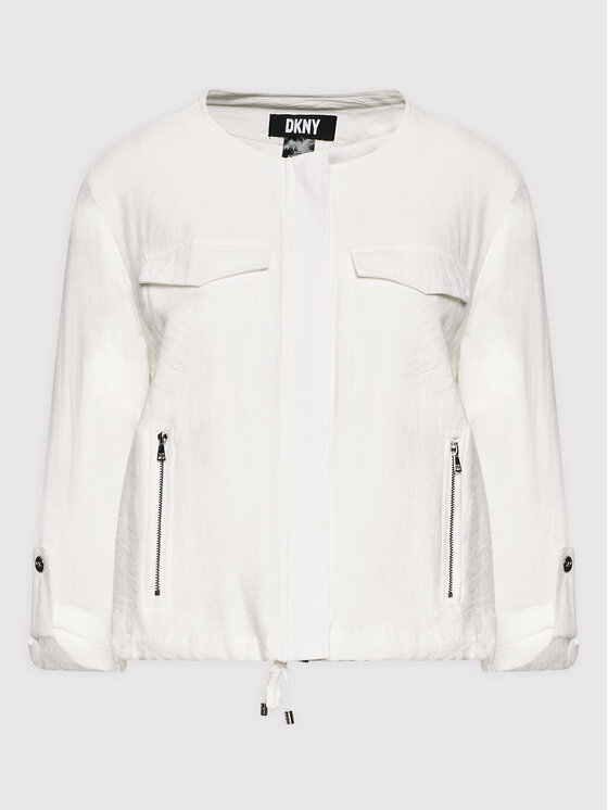DKNY DKNY Übergangsjacke P2RCTB41 Weiß Regular Fit