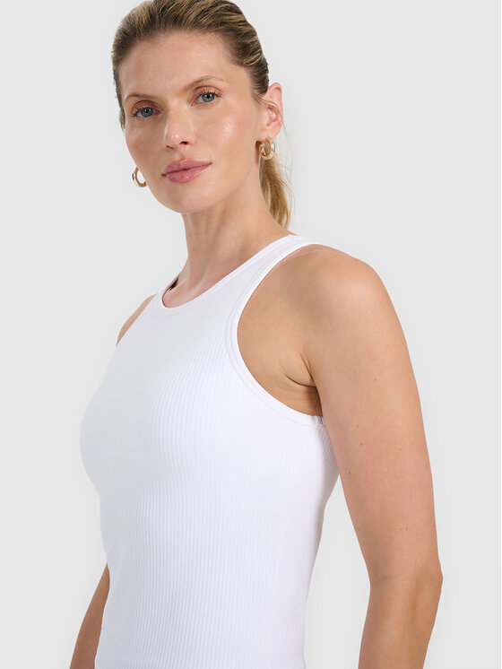 4F 4F Tank top SMART OFFICE Biały Slim Fit
