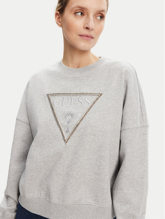 Guess Guess Mikina W5YQ04 KC8I0 Šedá Regular Fit