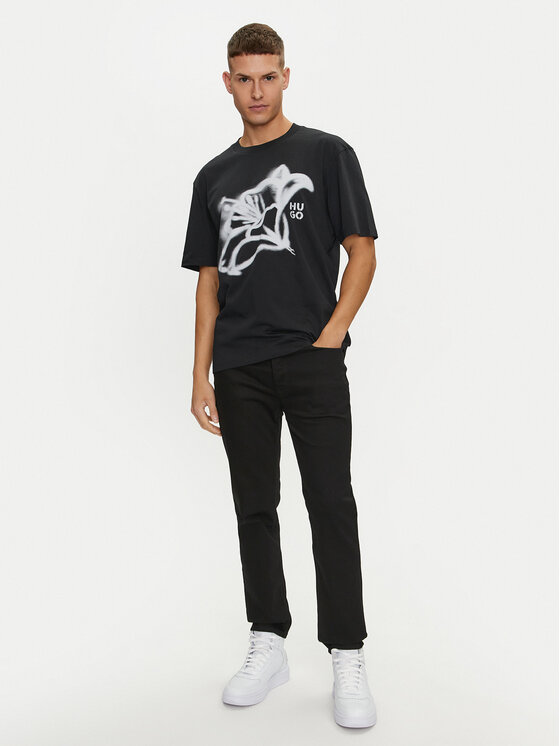HUGO Hugo Джинси 50517545 Чорний Tapered Fit