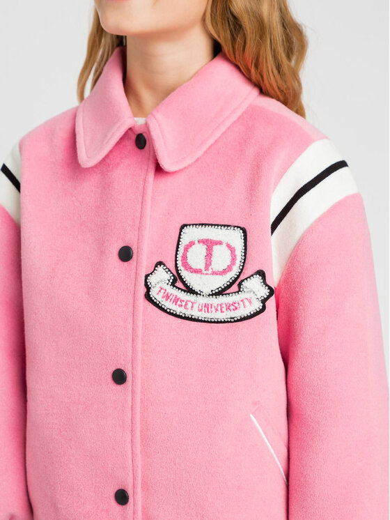 TWINSET TWINSET Kurtka bomber 222GJ2250 Różowy Regular Fit
