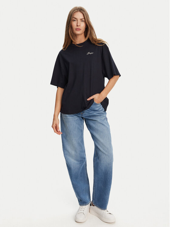 BOSS BOSS T-Shirt C_Eboyfriend_4 50540441 Granatowy Relaxed Fit