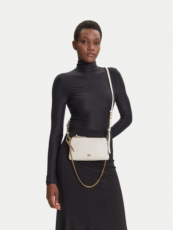 PINKO PINKO Geantă Double Mini Al 25-26 PLTT 105359 A0QO Alb