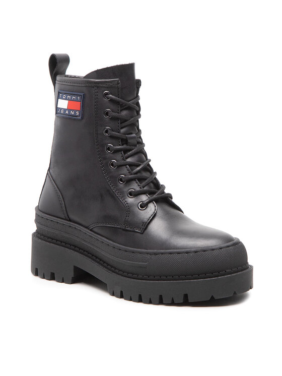 Tommy Jeans Tommy Jeans Ορειβατικά παπούτσια Lace Up Boot EN0EN01899 Μαύρο