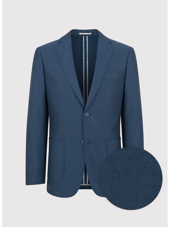 Pako Lorente Pako Lorente Marynarka P24SF-3X-007 Granatowy Slim Fit