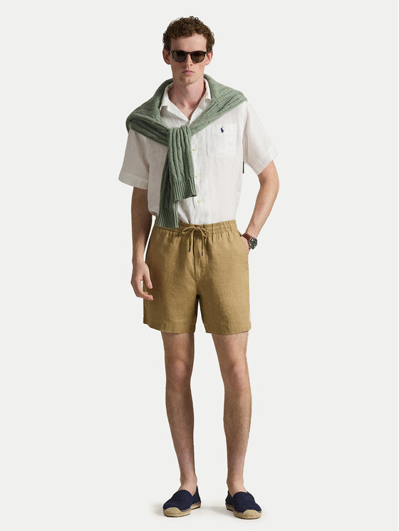 Polo Ralph Lauren Polo Ralph Lauren Šortky z materiálu 710P08205503 Béžová Regular Fit