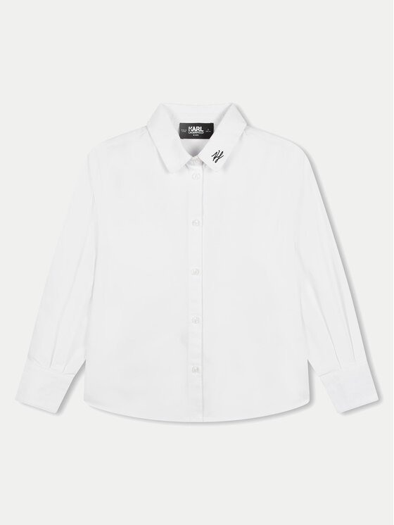 Karl Lagerfeld Kids Karl Lagerfeld Kids Πουκάμισο Z30217 S Λευκό Regular Fit