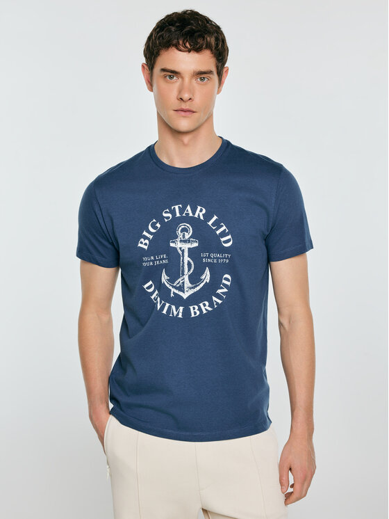 BIG STAR BIG STAR T-Shirt KARTES Niebieski Basic Fit