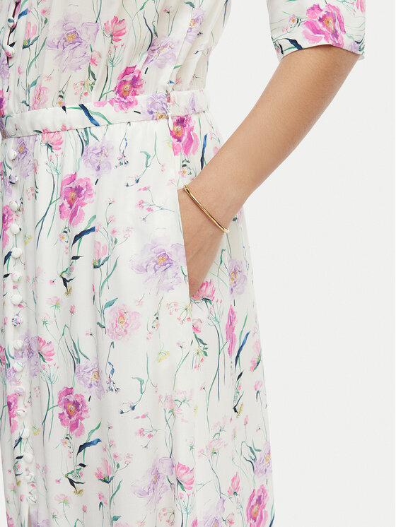 Luisa Spagnoli Luisa Spagnoli Srajčna obleka Pietanza 543224 Kremna Regular Fit