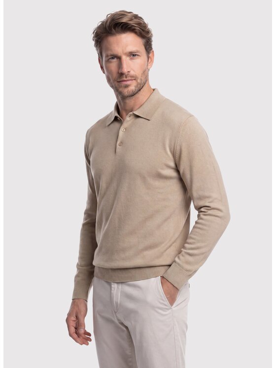 Pako Lorente Pako Lorente Sweter P26WF-2X-005 Beżowy Regular Fit