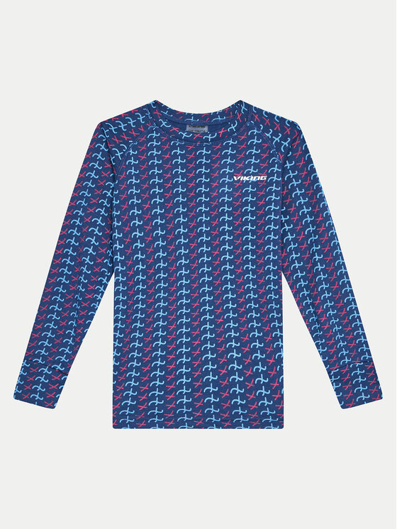 Viking Viking Komplet bielizny termoaktywnej Nino Kids Set 500/21/6590/46 Granatowy Skinny Fit