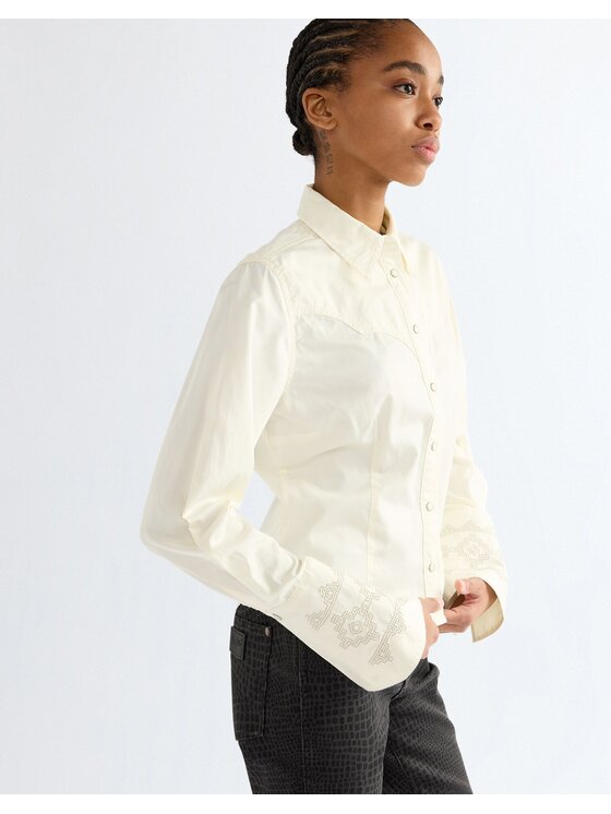Wrangler Wrangler Koszula BELL WESTERN SLIM Biały Slim Fit