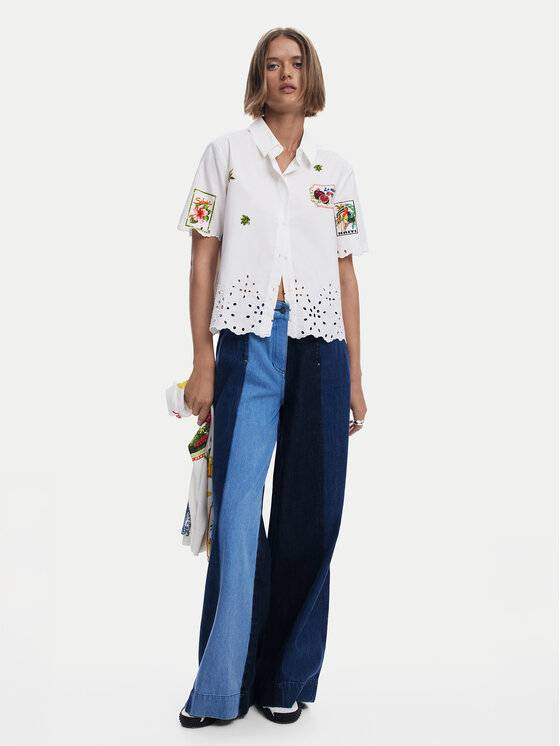 Desigual Desigual Koszula Afrodita 25SWCW17 Biały Regular Fit
