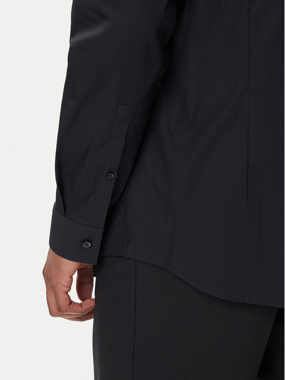 HUGO HUGO Marškiniai Kaleb 50551253 Juoda Slim Fit