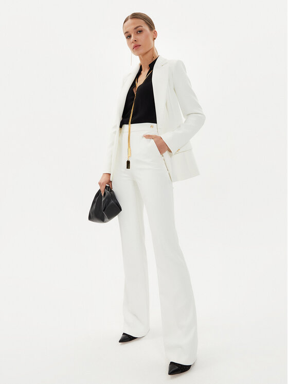 Elisabetta Franchi Elisabetta Franchi Σακάκι GI-094-46E2-V500 Λευκό Regular Fit