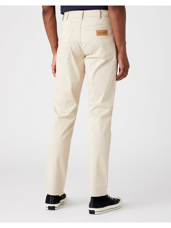 Wrangler Wrangler Spodnie materiałowe TEXAS SLIM Beżowy Slim Fit