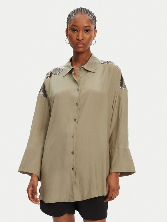 ACCESS FASHION ACCESS FASHION Srajca 53-7027-437 Zelena Loose Fit