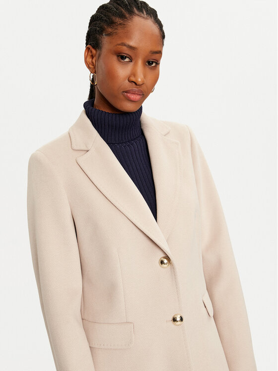 Maryley Maryley Płaszcz przejściowy 24IB808/14CA Beżowy Regular Fit
