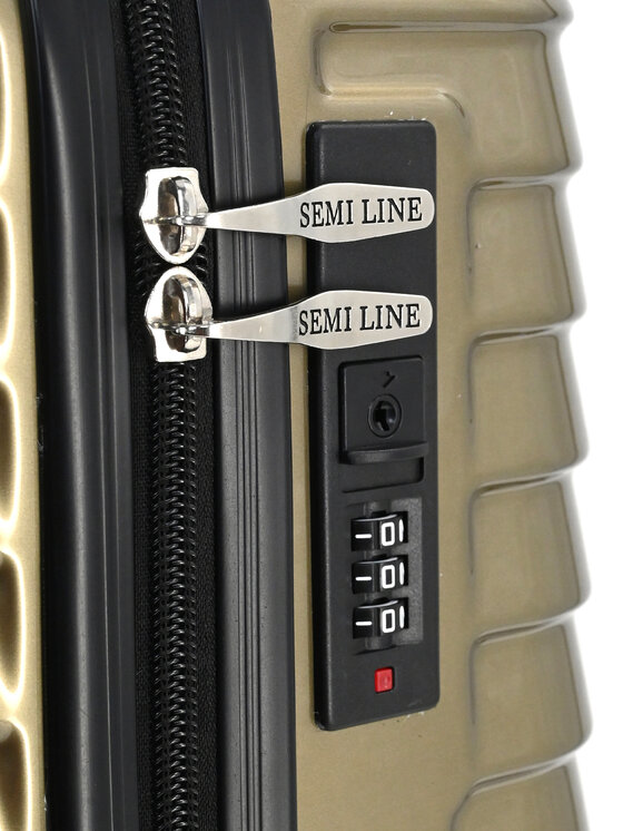 Semi Line Semi Line Walizka duża T5763-3 Złoty
