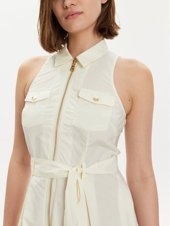 Gaudi Gaudi Vasarinė suknelė 411FD15014 Écru Regular Fit