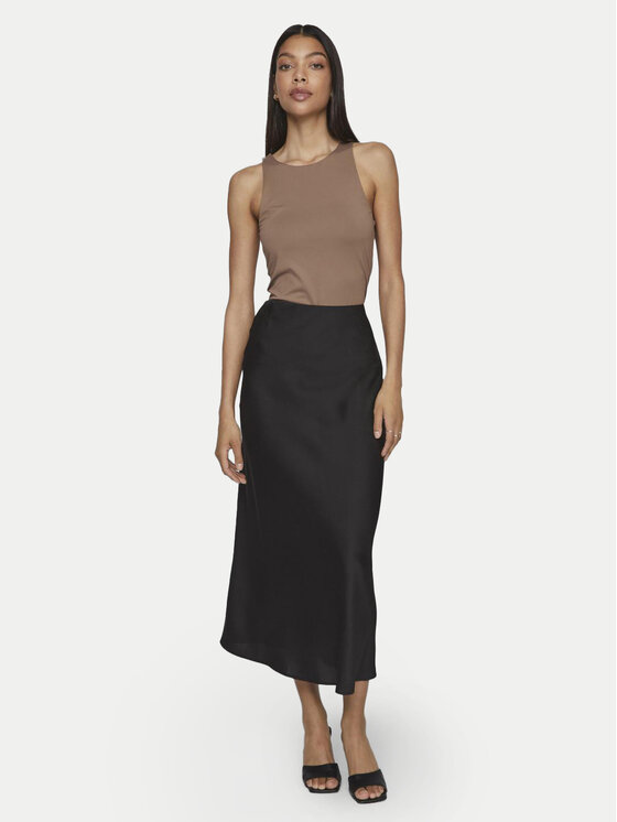 Vila Vila Спідниця-міді Elliette 14084182 Чорний Regular Fit