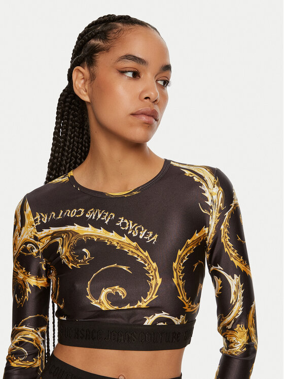 Versace Jeans Couture Versace Jeans Couture Блузка 77HAH218 JS360 Чорний Slim Fit