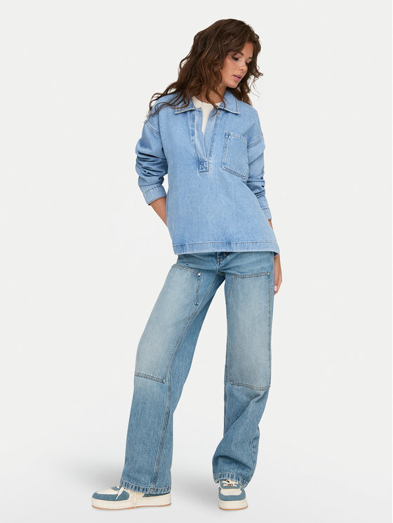ONLY ONLY Džinsa krekls Birdie 15347086 Zils Regular Fit