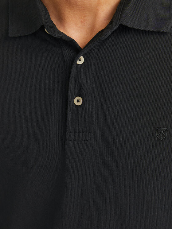 Jack & Jones Jack & Jones Тениска с яка и копчета William 12269034 Черен Regular Fit