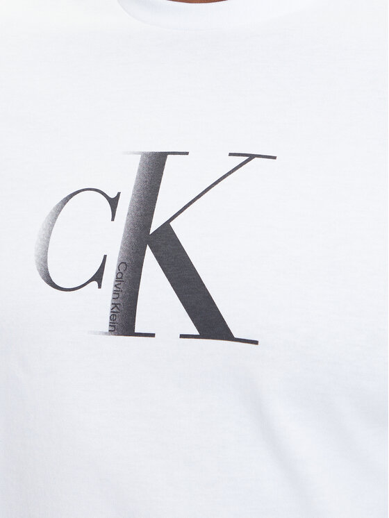 Calvin Klein Jeans Calvin Klein Jeans T-krekls Center Monogram LV04RC857G Balts Regular Fit