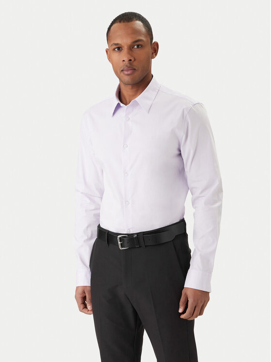 Calvin Klein Cămașă LV04LB145G Roz Slim Fit