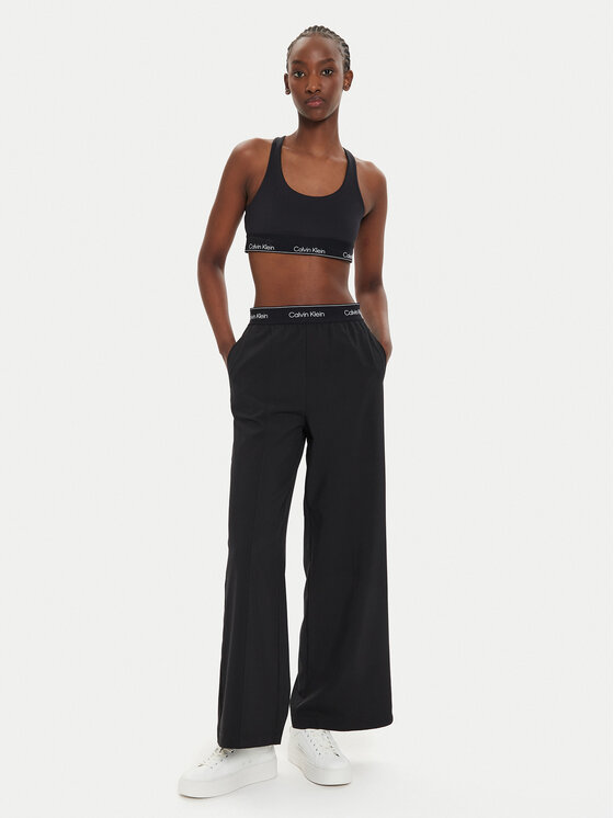 Calvin Klein Performance Calvin Klein Performance Spodnji del trenirke 00GWF4P606 Črna Wide Leg