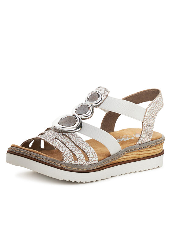 Rieker Rieker Sandalen 679L4-80 Weiß